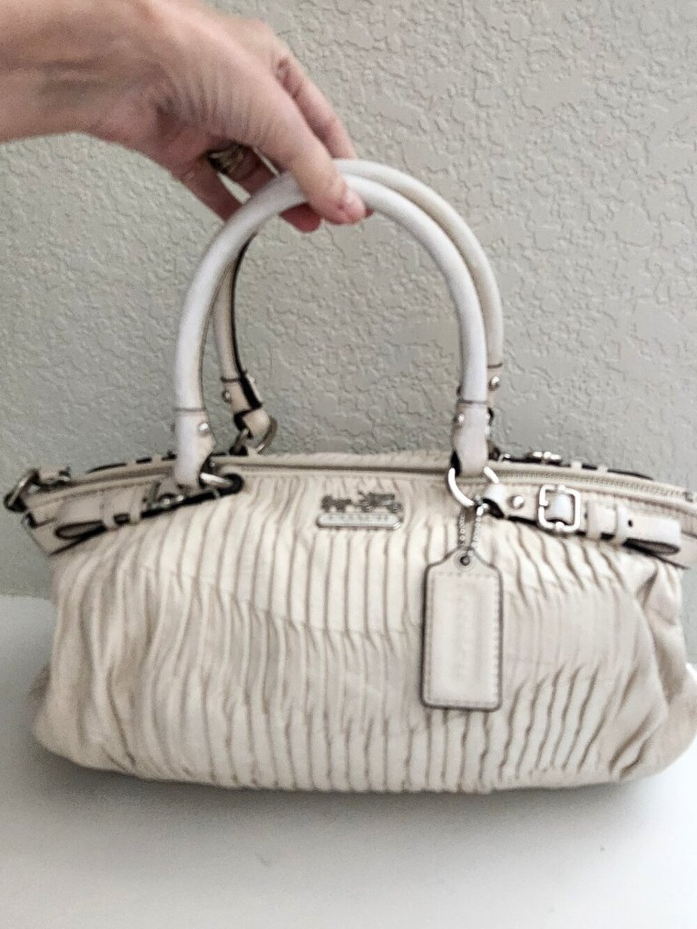 Coach Madison Gathered Leather Sopia Satchel Purse